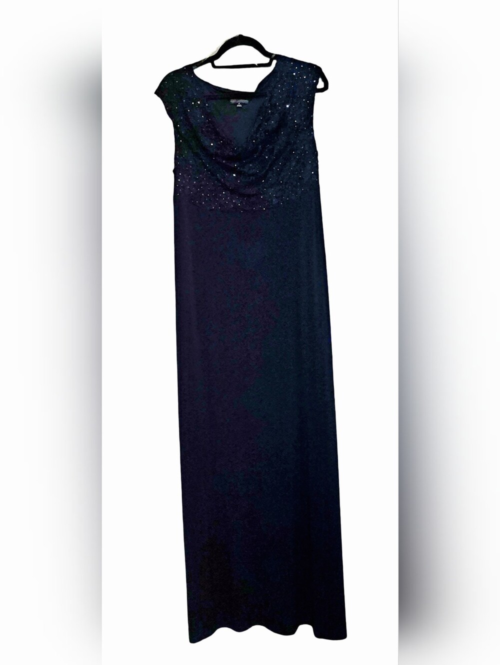 connected apparel Navy Maxi Skirt with Beaded Waistband